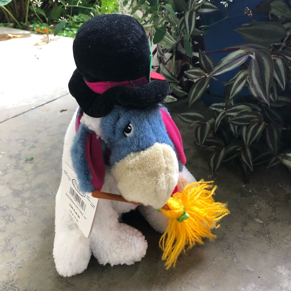 Vintage Eeyore Disney Snowman 10" Plush